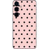 Pink and Black Polka Dots Galaxy S25 Skin